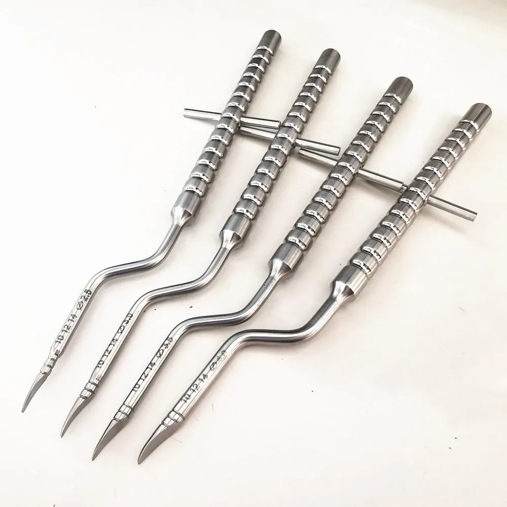 1Set Dental implant bone Compression Osteotome Instruments Dental tooth extraction tool maxillary Sinus Lift Bended Tips