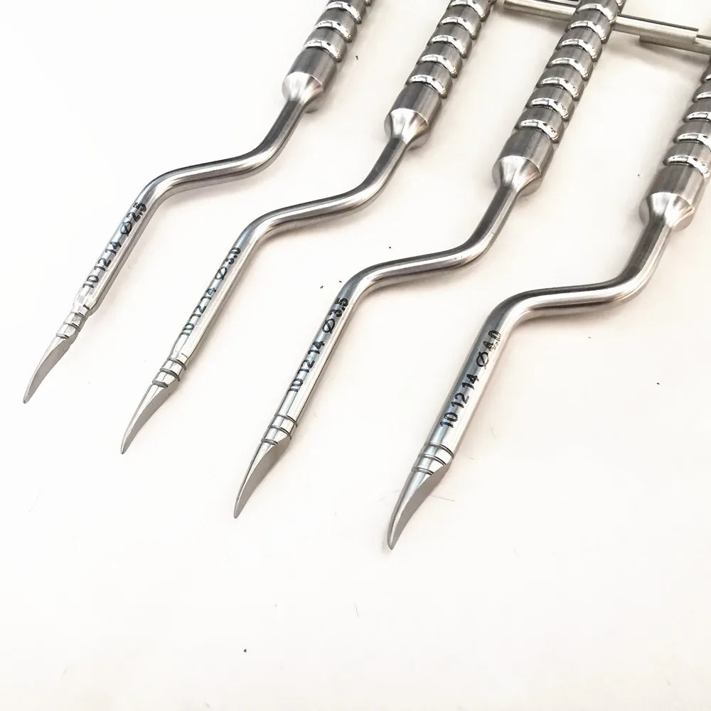 1Set Dental implant bone Compression Osteotome Instruments Dental tooth extraction tool maxillary Sinus Lift Bended Tips