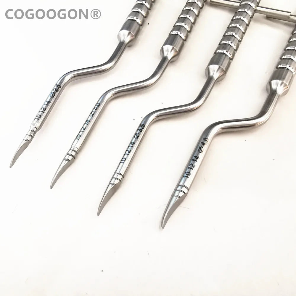 1Set Dental implant bone Compression Osteotome Instruments Dental tooth extraction tool maxillary Sinus Lift Bended Tips
