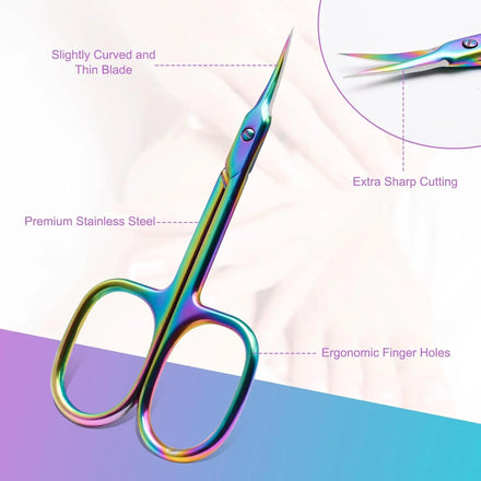 1pc Cuticle Scissors Extra Fine for Manicure and Pedicure Curved Blade Nail Scissors Cuticles Professional Small Scissors