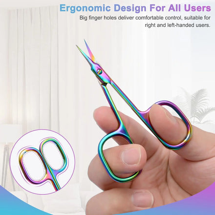1pc Cuticle Scissors Extra Fine for Manicure and Pedicure Curved Blade Nail Scissors Cuticles Professional Small Scissors