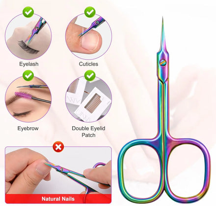 1pc Cuticle Scissors Extra Fine for Manicure and Pedicure Curved Blade Nail Scissors Cuticles Professional Small Scissors
