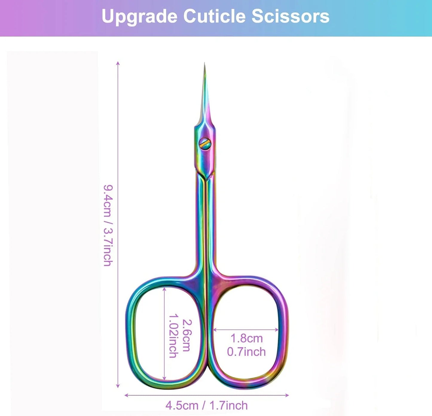 1pc Cuticle Scissors Extra Fine for Manicure and Pedicure Curved Blade Nail Scissors Cuticles Professional Small Scissors