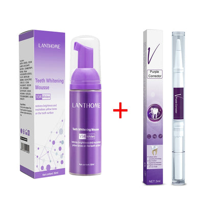 1pc V34 Series Tooth Cleaning Mousse Tooth Whitening Toothpaste Clean Teeth Fresh Breath Toothpaste White Teeth Cleaning Product