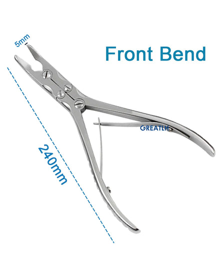 1pcs Stainless Steel Double Joint Rongeur Straight Bone Rongeur Orthopedic Surgical Instrument  24cm/20cm pet