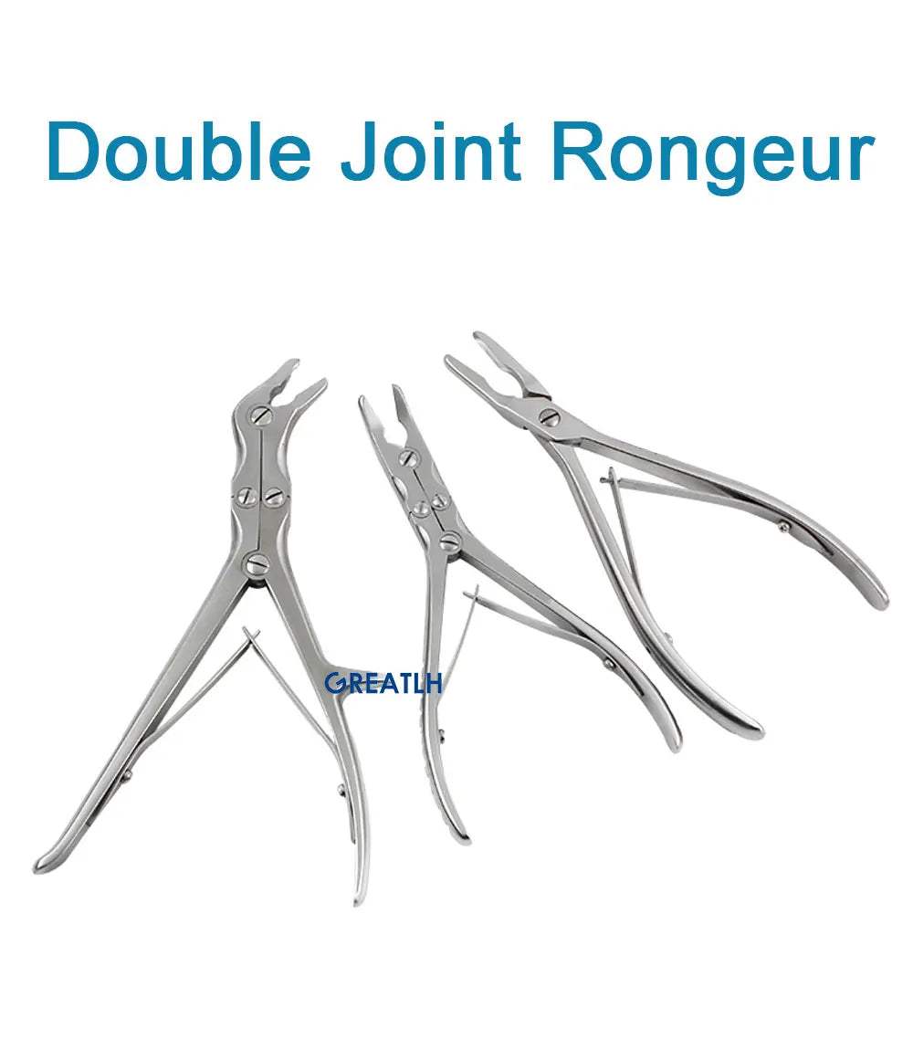 1pcs Stainless Steel Double Joint Rongeur Straight Bone Rongeur Orthopedic Surgical Instrument  24cm/20cm pet