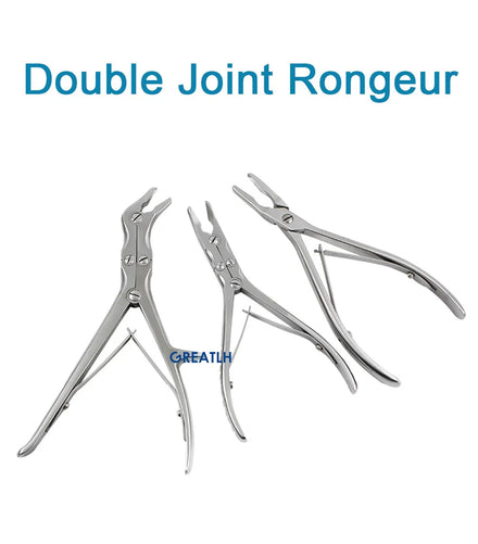 1pcs Stainless Steel Double Joint Rongeur Straight Bone Rongeur Orthopedic Surgical Instrument  24cm/20cm pet