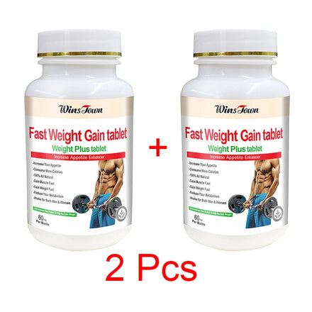 2 Bottle  Weight Gain Tablets Increase Satiety Prevent Fat Synthesis Promote Metabolism Accelerate Fat Decomposition