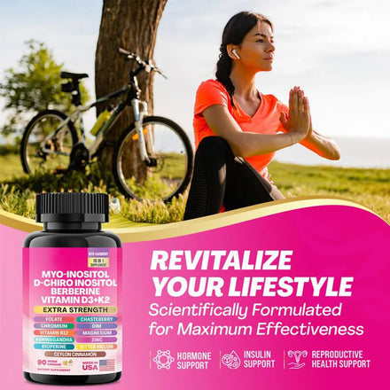 2 Bottles 90 Capsules 16 In 1 Myo Inositol Supplement + 60 Cpasules 13 In 1 Ashwagandha Capsules Relax Muscle Brain Support