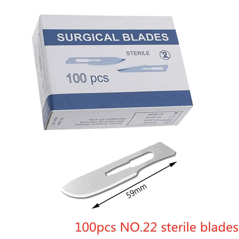 20-100pcs Carbon Steel Surgical Blades for DIY Cutting Phone Repair Carving Animal Eyebrow Grooming Maintenance Scalpel Knife