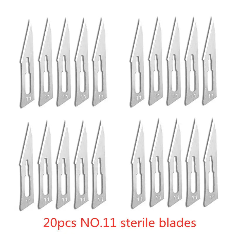 20-100pcs Carbon Steel Surgical Blades for DIY Cutting Phone Repair Carving Animal Eyebrow Grooming Maintenance Scalpel Knife