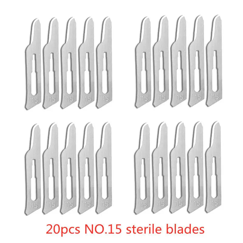 20-100pcs Carbon Steel Surgical Blades for DIY Cutting Phone Repair Carving Animal Eyebrow Grooming Maintenance Scalpel Knife