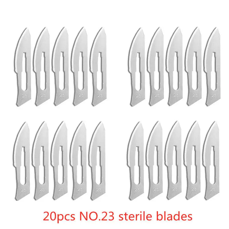 20-100pcs Carbon Steel Surgical Blades for DIY Cutting Phone Repair Carving Animal Eyebrow Grooming Maintenance Scalpel Knife