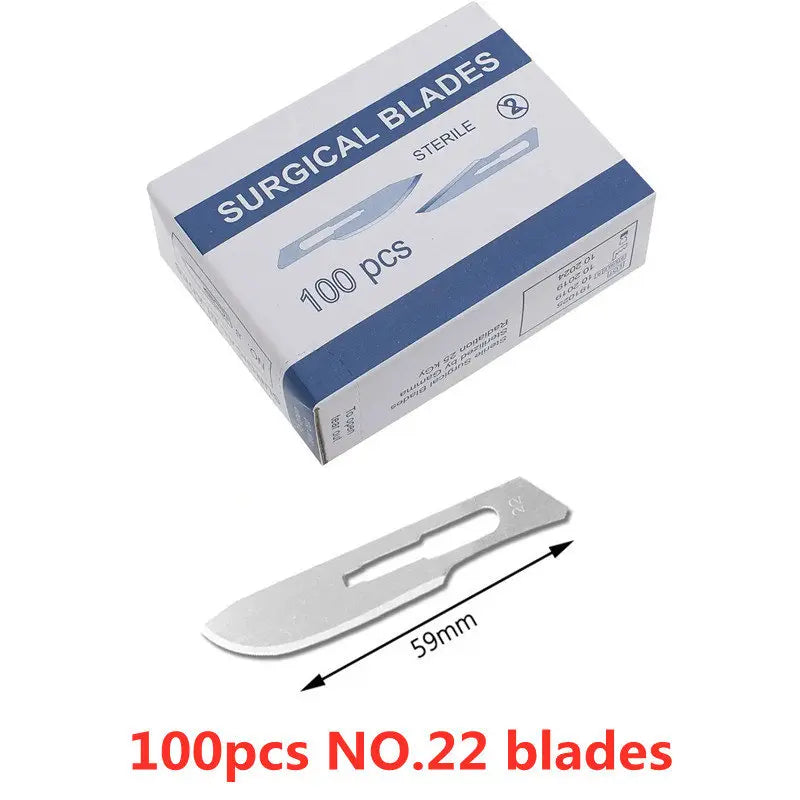 20-100pcs NO.20-NO.25 Sterile Medical Surgical Blades for Cutting Phone PCB Repair DIY Carving Animal Eyebrow Scalpel Knife