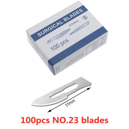 20-100pcs NO.20-NO.25 Sterile Medical Surgical Blades for Cutting Phone PCB Repair DIY Carving Animal Eyebrow Scalpel Knife