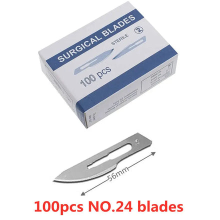 20-100pcs NO.20-NO.25 Sterile Medical Surgical Blades for Cutting Phone PCB Repair DIY Carving Animal Eyebrow Scalpel Knife