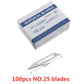 20-100pcs NO.20-NO.25 Sterile Medical Surgical Blades for Cutting Phone PCB Repair DIY Carving Animal Eyebrow Scalpel Knife