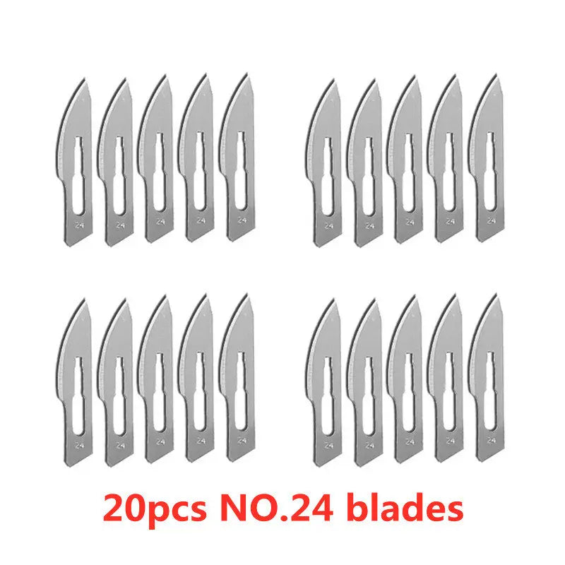 20-100pcs NO.20-NO.25 Sterile Medical Surgical Blades for Cutting Phone PCB Repair DIY Carving Animal Eyebrow Scalpel Knife