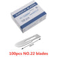 20-100pcs NO.20-NO.25 Sterile Medical Surgical Blades for Cutting Phone PCB Repair DIY Carving Animal Eyebrow Scalpel Knife