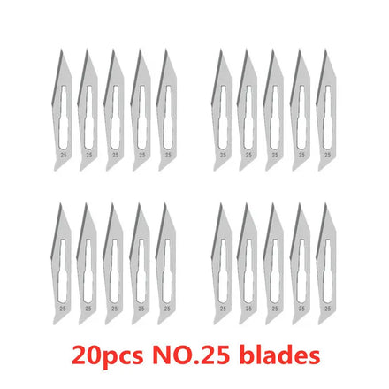 20-100pcs NO.20-NO.25 Sterile Medical Surgical Blades for Cutting Phone PCB Repair DIY Carving Animal Eyebrow Scalpel Knife