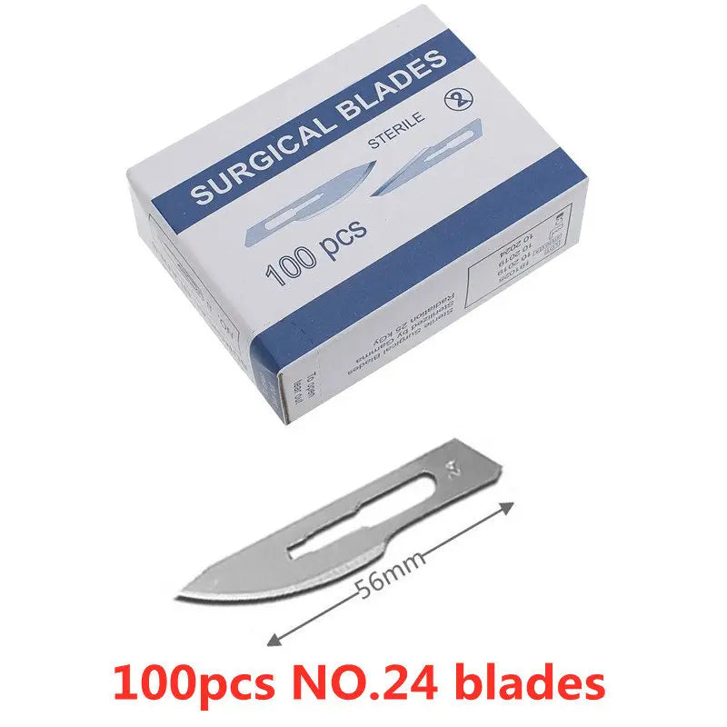 20-100pcs NO.20-NO.25 Sterile Medical Surgical Blades for Cutting Phone PCB Repair DIY Carving Animal Eyebrow Scalpel Knife
