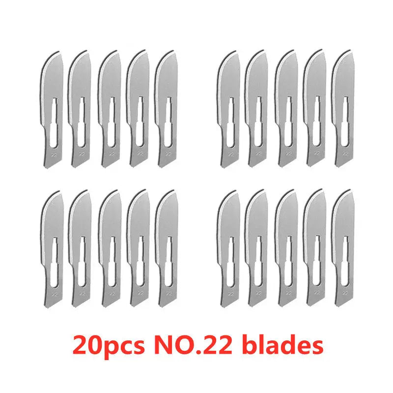 20-100pcs NO.20-NO.25 Sterile Medical Surgical Blades for Cutting Phone PCB Repair DIY Carving Animal Eyebrow Scalpel Knife
