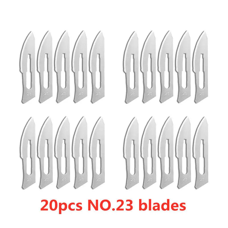 20-100pcs NO.20-NO.25 Sterile Medical Surgical Blades for Cutting Phone PCB Repair DIY Carving Animal Eyebrow Scalpel Knife