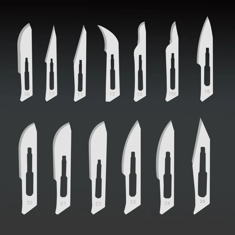 20-100pcs Sterile Carbon Steel Surgical Blades Scalpel Knife for DIY Cutting Phone Repair Carving Animal Grooming Maintenance