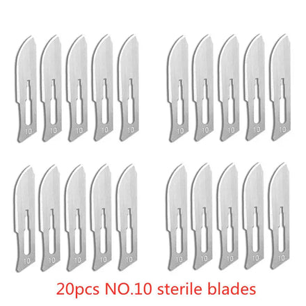20-100pcs Sterile Carbon Steel Surgical Blades Scalpel Knife for DIY Cutting Phone Repair Carving Animal Grooming Maintenance