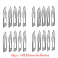 20-100pcs Sterile Carbon Steel Surgical Blades Scalpel Knife for DIY Cutting Phone Repair Carving Animal Grooming Maintenance