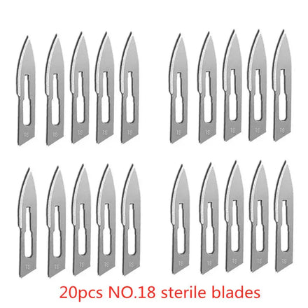 20-100pcs Sterile Carbon Steel Surgical Blades Scalpel Knife for DIY Cutting Phone Repair Carving Animal Grooming Maintenance