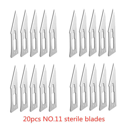 20-100pcs Sterile Carbon Steel Surgical Blades Scalpel Knife for DIY Cutting Phone Repair Carving Animal Grooming Maintenance