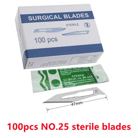 20-100pcs Sterile Carbon Steel Surgical Blades Scalpel Knife for DIY Cutting Phone Repair Carving Animal Grooming Maintenance