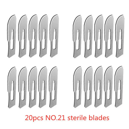 20-100pcs Sterile Carbon Steel Surgical Blades Scalpel Knife for DIY Cutting Phone Repair Carving Animal Grooming Maintenance