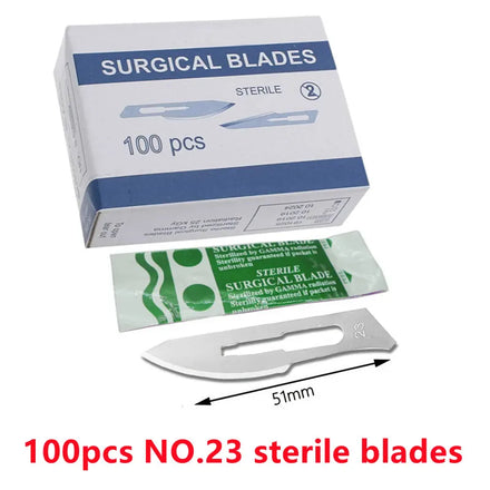 20-100pcs Sterile Carbon Steel Surgical Blades Scalpel Knife for DIY Cutting Phone Repair Carving Animal Grooming Maintenance