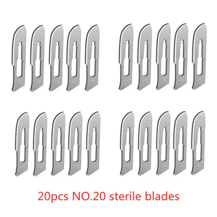 20-100pcs Sterile Carbon Steel Surgical Blades Scalpel Knife for DIY Cutting Phone Repair Carving Animal Grooming Maintenance