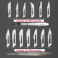 20-100pcs Sterile Carbon Steel Surgical Blades Scalpel Knife for DIY Cutting Phone Repair Carving Animal Grooming Maintenance