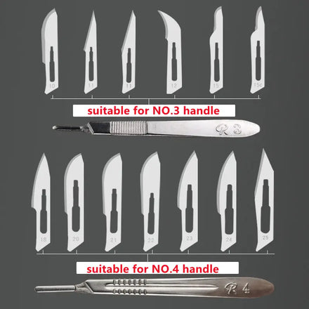 20-100pcs Sterile Carbon Steel Surgical Blades Scalpel Knife for DIY Cutting Phone Repair Carving Animal Grooming Maintenance