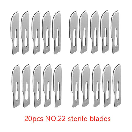20-100pcs Sterile Carbon Steel Surgical Blades Scalpel Knife for DIY Cutting Phone Repair Carving Animal Grooming Maintenance