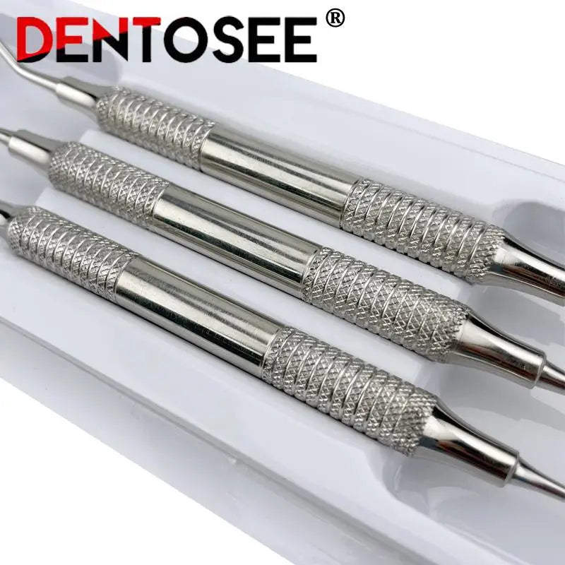 3Pcs/Set Dental Curette Professional  Jagged Curettes Dental Scaler Gracey Bone Curette Implant Instrument Tools
