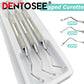 3Pcs/Set Dental Curette Professional  Jagged Curettes Dental Scaler Gracey Bone Curette Implant Instrument Tools
