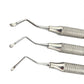 3Pcs/Set Dental Curette Professional  Jagged Curettes Dental Scaler Gracey Bone Curette Implant Instrument Tools