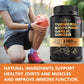 4-in-1 Turmeric Ginger Supplement with Pepperine 2360mg, Garlic Curcumin Black Pepper for Joints, Muscles, Digestion & Immunity