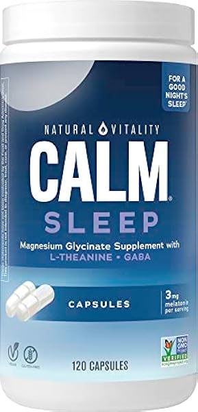 Calm Sleep Magnesium Supplement, Melatonin & Magnesium Citrate, Sleep Aid Capsules, Gluten Free, Vegan, Non-GMO, Helps The Body Ease Into Sleep, 120 Capsules in Pakistan