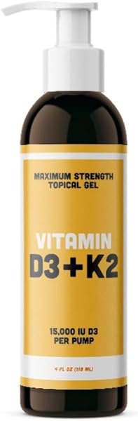 Vitamin d3 k2 Maximum Strength Topical Gel - 15000+ IU Per Pump - The Sunshine Vitamin - Immune, Bone, and Joint Support in Pakistan in Pakistan