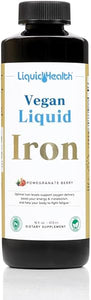 Vegan Liquid Iron Supplement with SunActive & Ferrochel Iron - Natural Energy, Immune System & Metabolic Support, Increase Mental Clarity, Prenatal/Postnatal - Non-GMO, Sugar Free (16 oz) in Pakistan