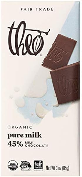 Chocolate Pure Organic Milk Chocolate Bar, 45% Cacao, 6 Pack | Fair Trade in Pakistan in Pakistan