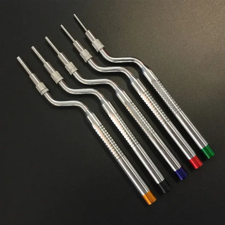 5 Pcs Dental Implant Osteotome Instrument Mandibular Sinus Elevator Tool Concave Tips Sinus Lifting Device Implant Bone Extruder