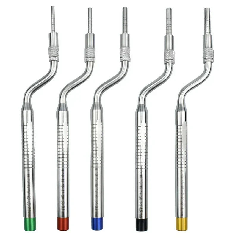 5 Piece Dental Implant Osteotome Instruments Dental tooth extraction tool maxillary Sinus Lift Bended straight