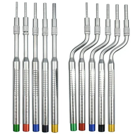 5 Piece Dental Implant Osteotome Instruments Dental tooth extraction tool maxillary Sinus Lift Bended straight